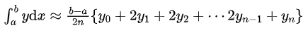 近似计算定积分的梯形法则公式
