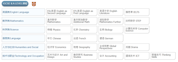 上实剑桥选修课程