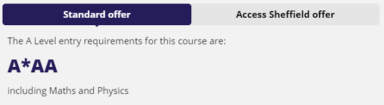 谢菲尔德大学工程专业A-Level入学要求